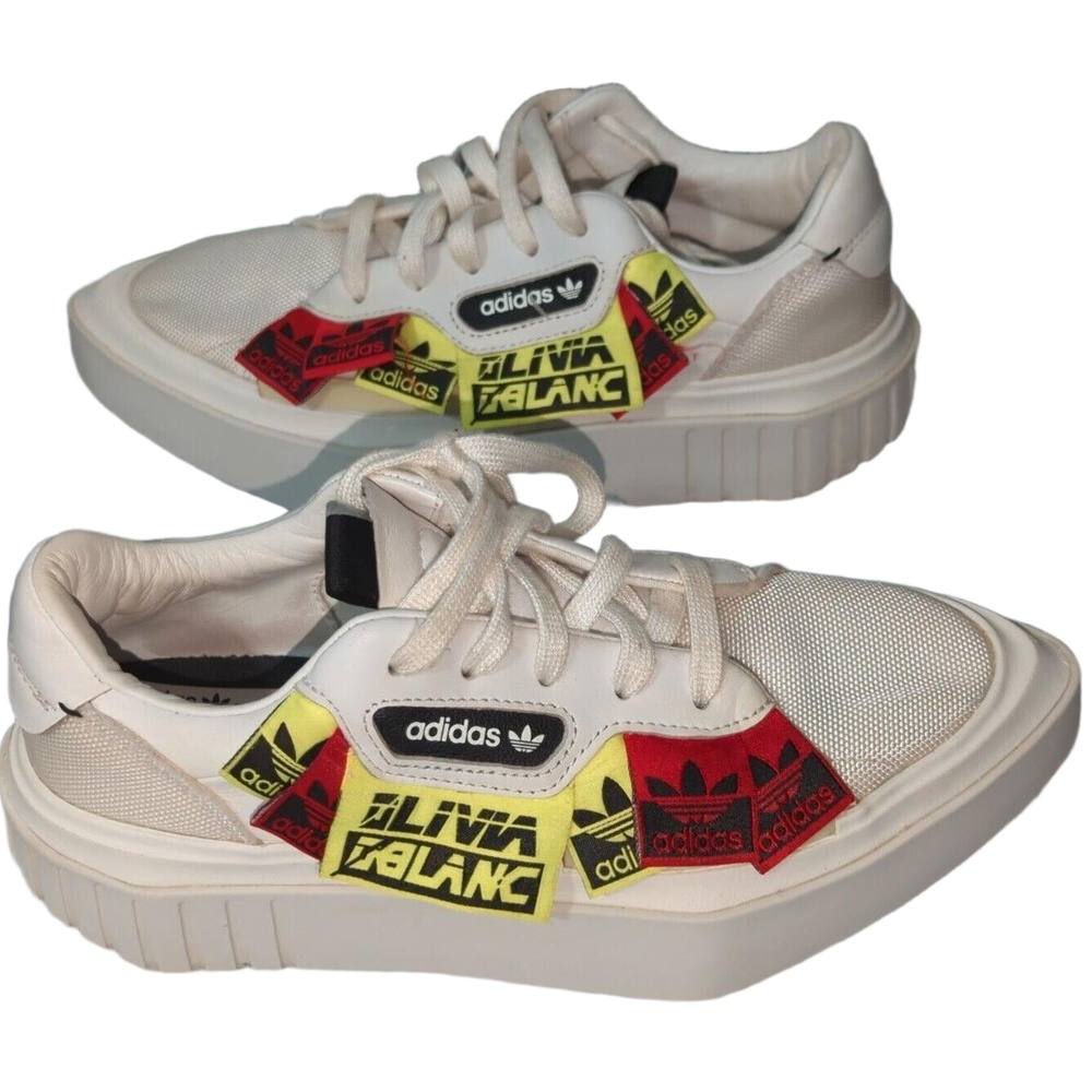Adidas Olivia Oblanc Volt Womens 5 1/2 Sleek White Sneakers EF6596